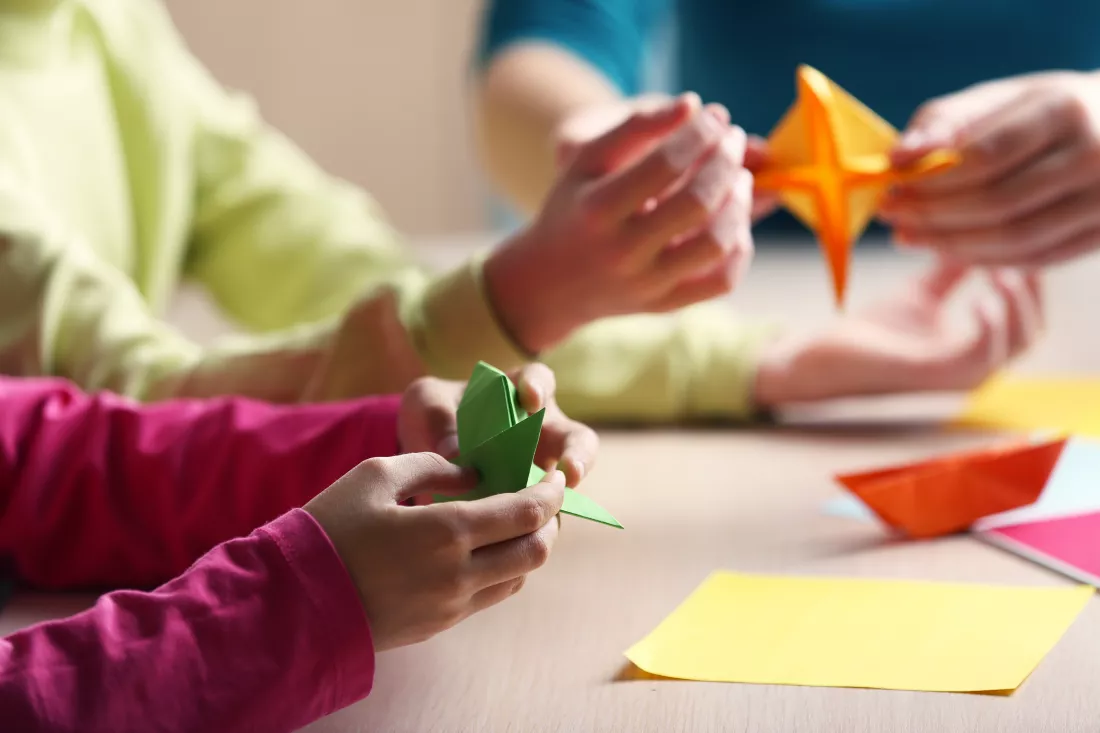 children-making-swan-with-coloured-paper(1)